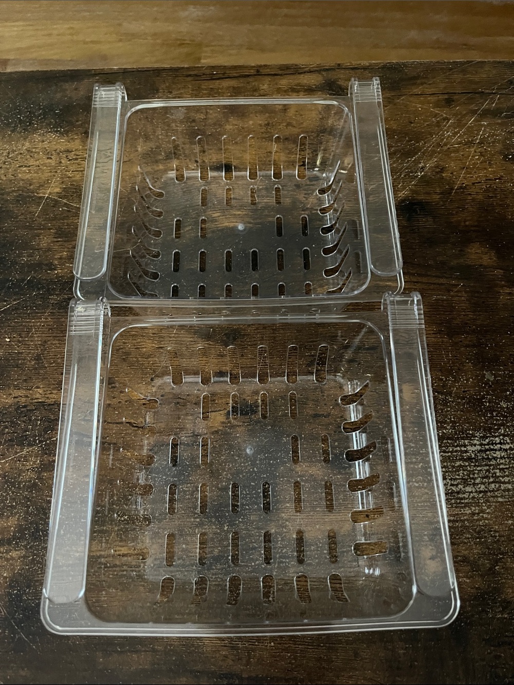 Acrylic Clip-On Shelf Refrigerator Baskets